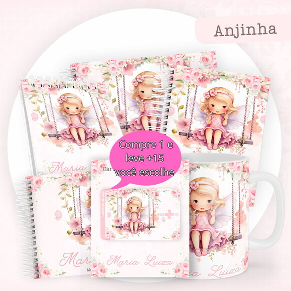 Arquivo Digital Caderneta e Livro do Bebe Anjinha #3854