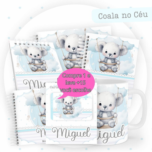 Arquivo Digital Caderneta e Livro do Bebe Coala no Céu #3849