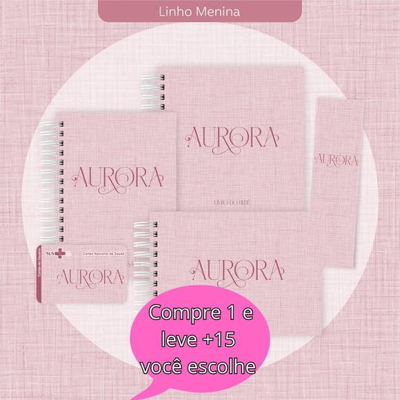Arquivo Digital Caderneta e Livro do Bebe Linho Menina #4605