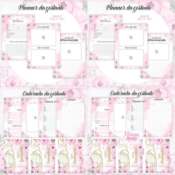 Arquivo Digital Caderneta Gestante Rosa #2214