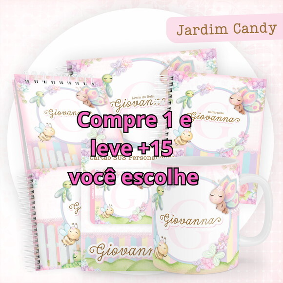 Arquivo Digital Caderneta Jardim Candy #5818