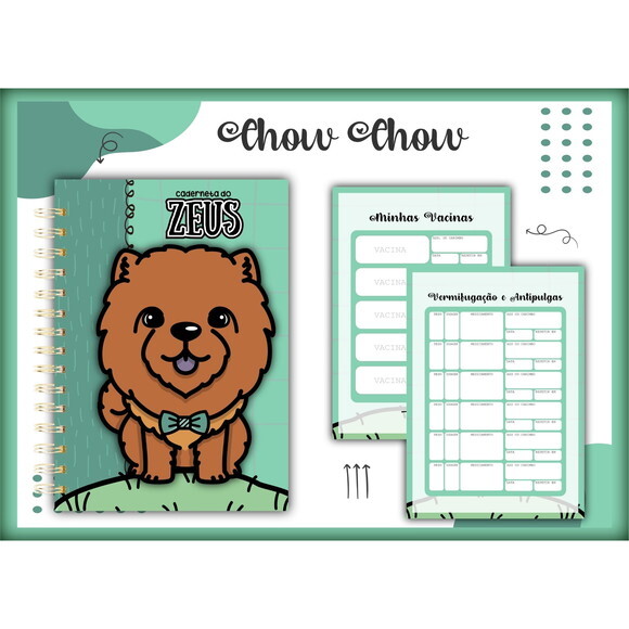 Arquivo Digital Caderneta Vacina Pet Chow Chow #1367