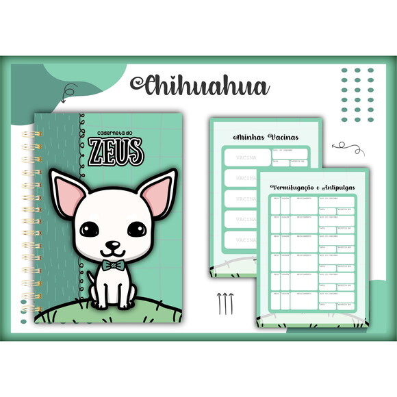 Arquivo Digital Caderneta Vacina Pet Chihuahua #1365