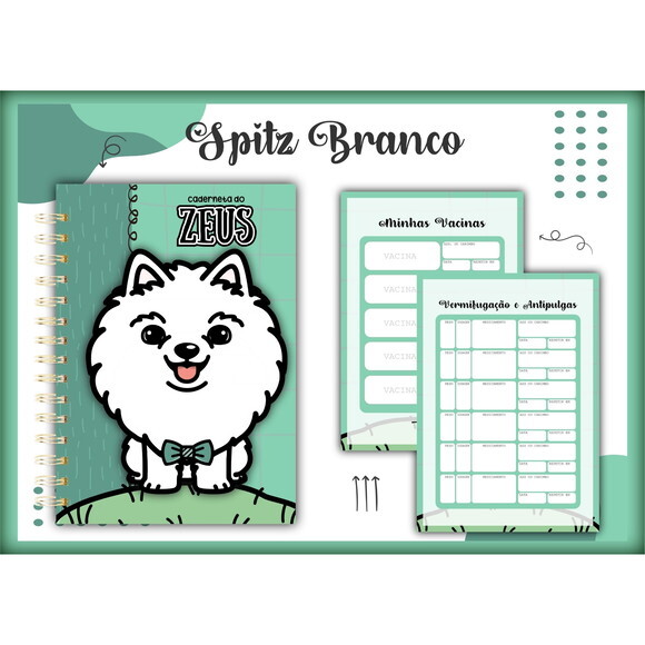 Arquivo Digital Caderneta Vacina Pet Spitz #1407