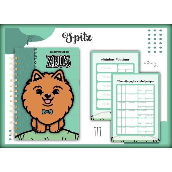 Arquivo Digital Caderneta Vacina Pet Spitz #1423