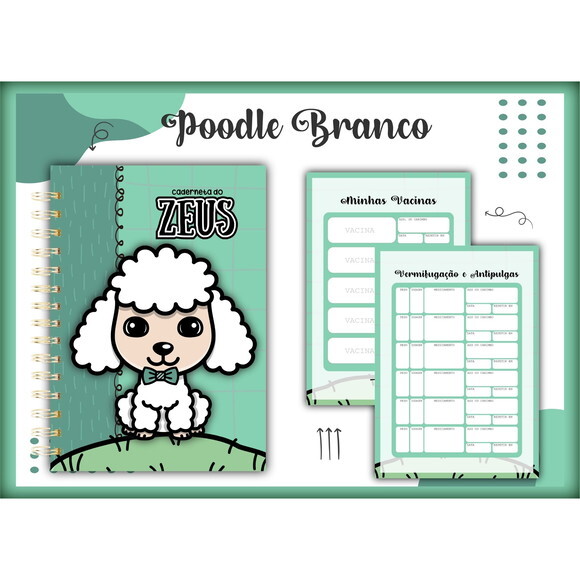 Arquivo Digital Caderneta Vacina Poodle Menino #1394