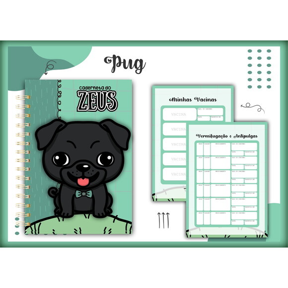 Arquivo Digital Caderneta Vacina Pug #1425