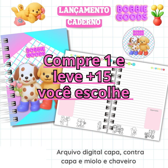 Arquivo Digital Caderno Bobbei Goods #7033