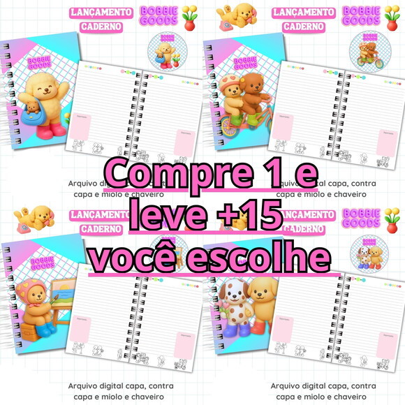 Arquivo Digital Caderno Bobbie Goods #7100