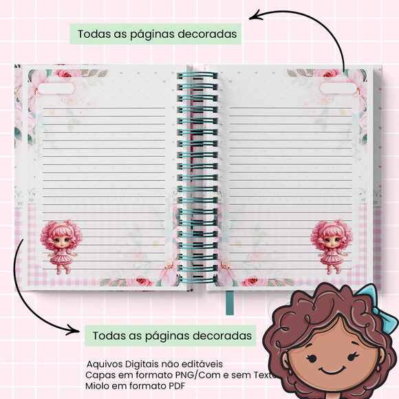 Arquivo Digital Caderno Boneca #2857