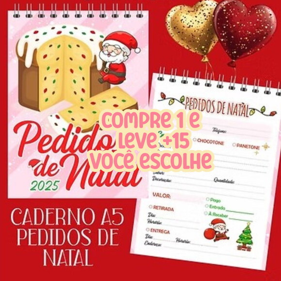 Arquivo Digital Caderno de Pedidos Natal #7461