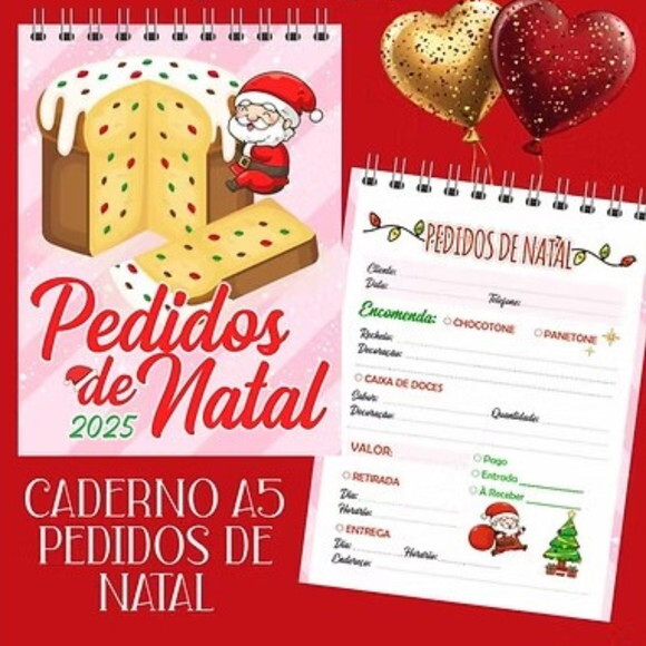 Arquivo Digital Caderno de Pedidos Natal #7461