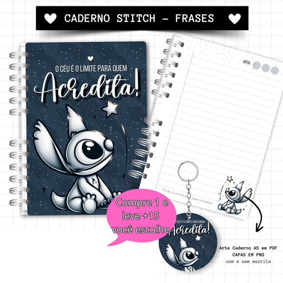Arquivo Digital Caderno Stitch #5136