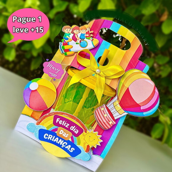Arquivo Digital Caixa Copo Twister Dia das Crianças #3270