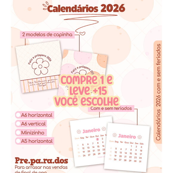 Arquivo Digital Calendário 2026 #7331