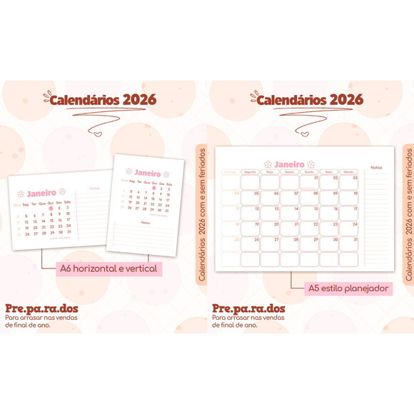 Arquivo Digital Calendário 2026 #7331