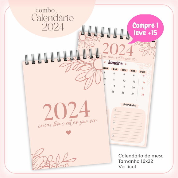 Arquivo Digital Calendário Neutro 2024 #3520