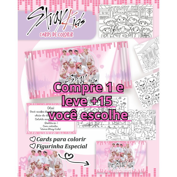 Arquivo Digital Card de Colorir Stray Kids #6784