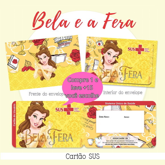 Arquivo Digital Cartão Sus a Bela e a Fera #2116