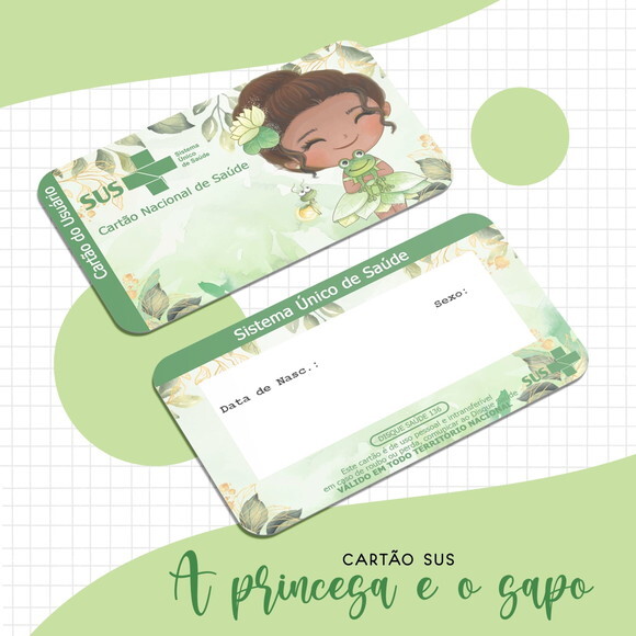 Arquivo Digital Cartão Sus a Princesa e o Sapo #1622