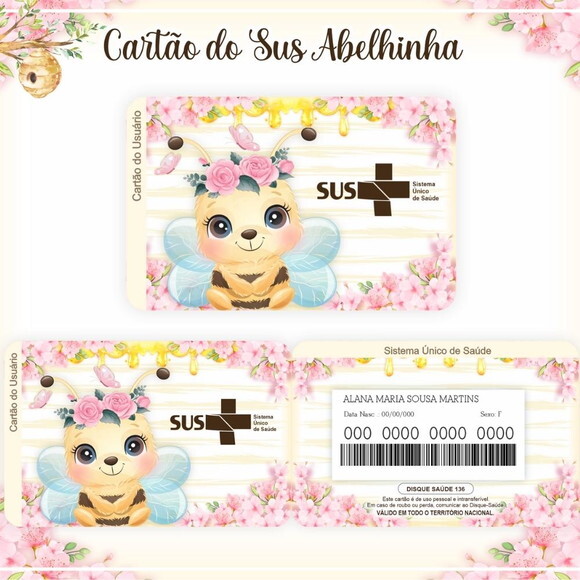 Arquivo Digital Cartão Sus Abelhinha #337