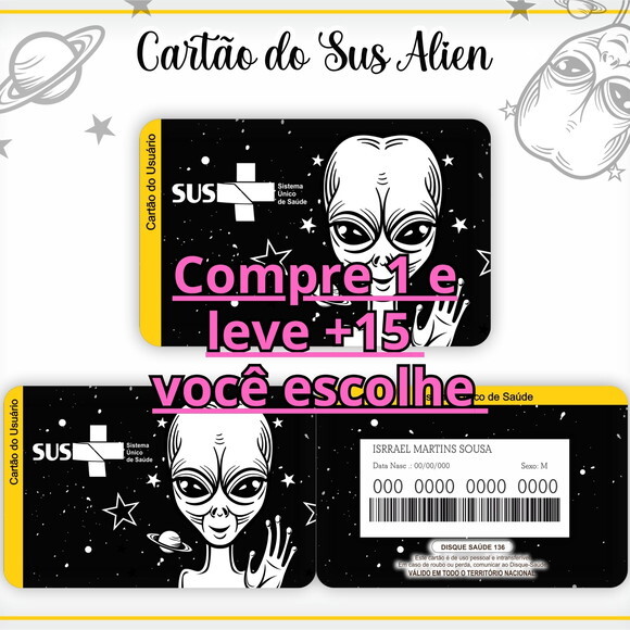 Arquivo Digital Cartão Sus Alien #5280