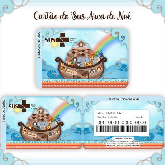 Arquivo Digital Cartão Sus Arca de Noé #340