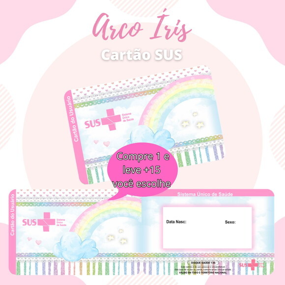 Arquivo Digital Cartão Sus Arco Íris #1917