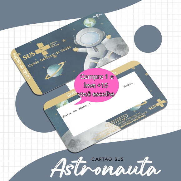 Arquivo Digital Cartão Sus Astronauta #1642