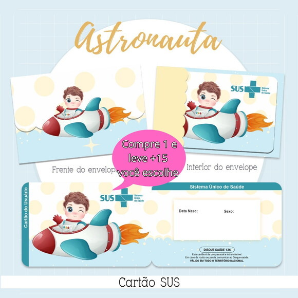Arquivo Digital Cartão Sus Astronauta #2120