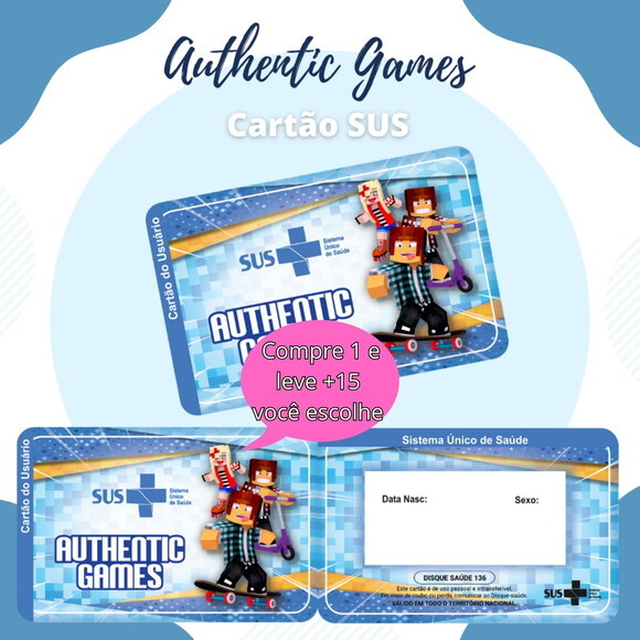 Arquivo Digital Cartão Sus Authentic Games #1914
