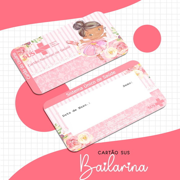 Arquivo Digital Cartão Sus Bailarina #1643