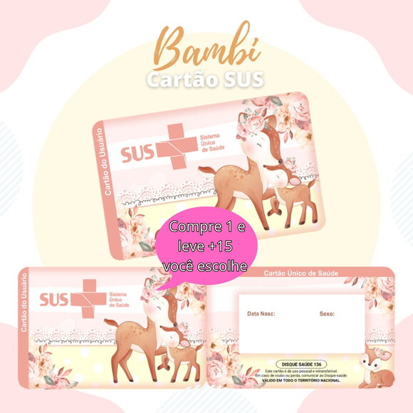Arquivo Digital Cartão Sus Bambi #553
