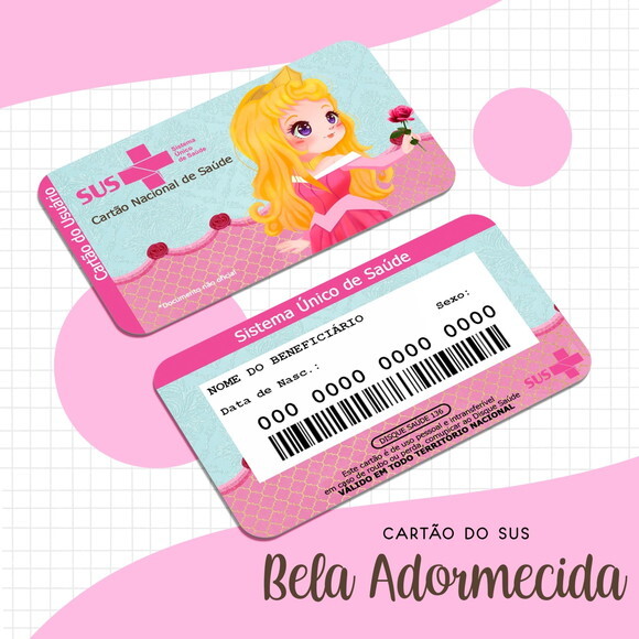 Arquivo Digital Cartão Sus Bela Adormecida #1649