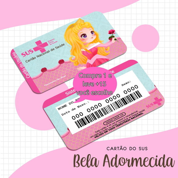Arquivo Digital Cartão Sus Bela Adormecida #1649