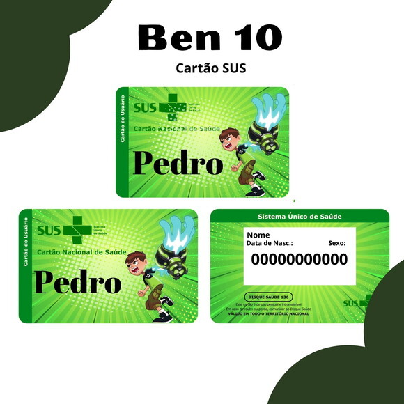 Arquivo Digital Cartão Sus Ben 10 #3060