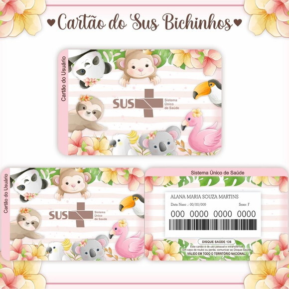 Arquivo Digital Cartão Sus Bichinhos #611
