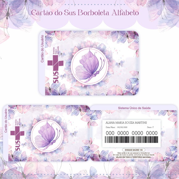 Arquivo Digital Cartão Sus Borboletas #1619