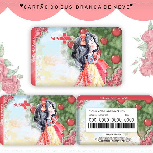 Arquivo Digital Cartão Sus Branca de Neve #1767