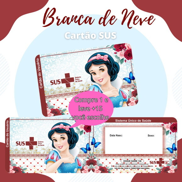 Arquivo Digital Cartão Sus Branca de Neve #1913