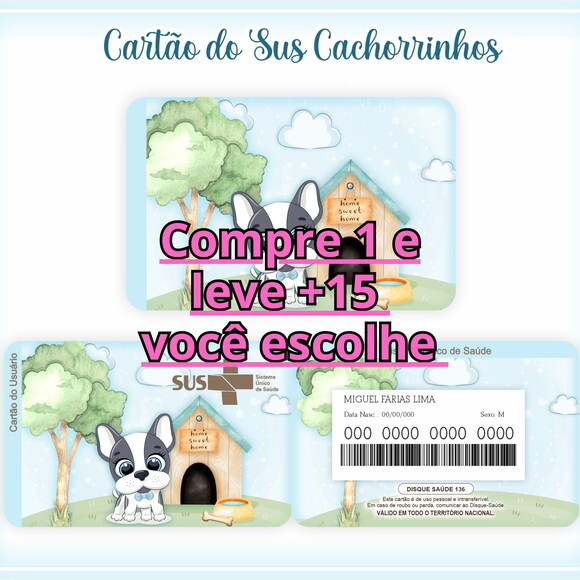 Arquivo Digital Cartão Sus Cachorrinho #617