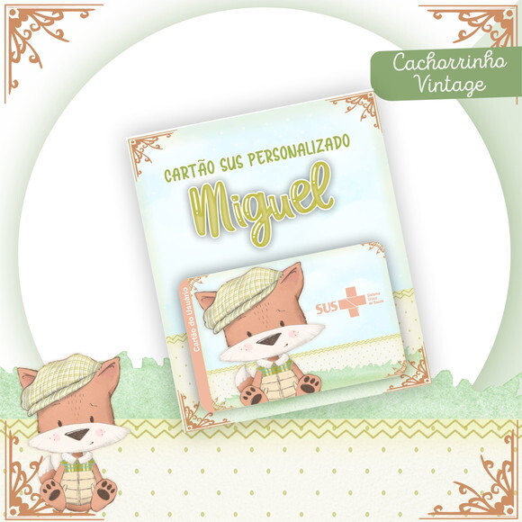 Arquivo Digital Cartão Sus Cachorrinho Vintage #2459
