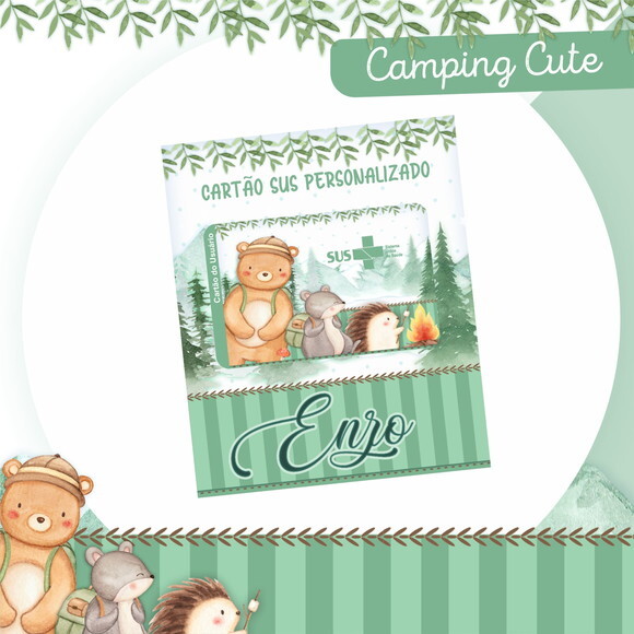Arquivo Digital Cartão Sus Camping Cute #2366