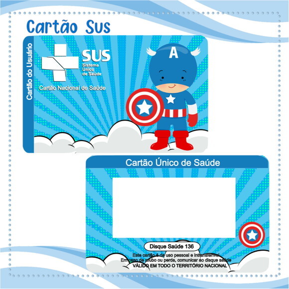 Arquivo Digital Cartão Sus Capitão América #2012