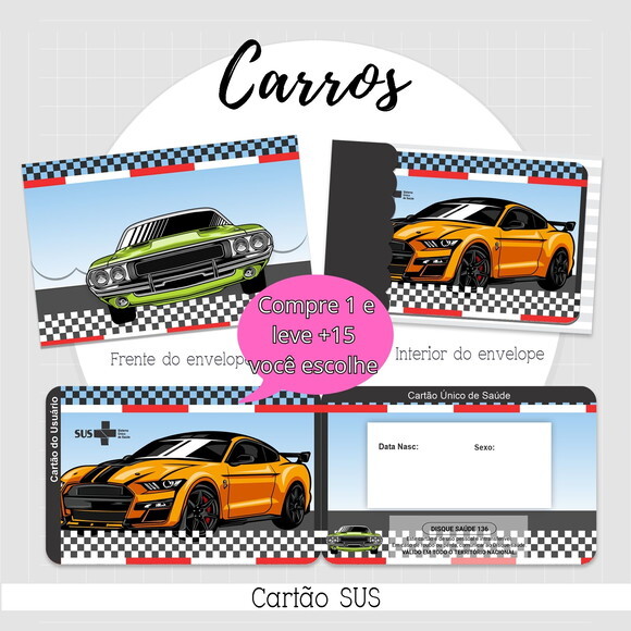 Arquivo Digital Cartão Sus Carros #2123