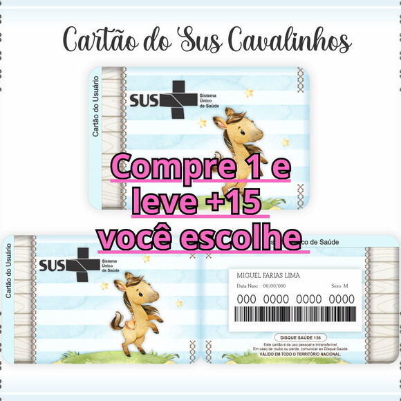 Arquivo Digital Cartão Sus Cavalinho #615