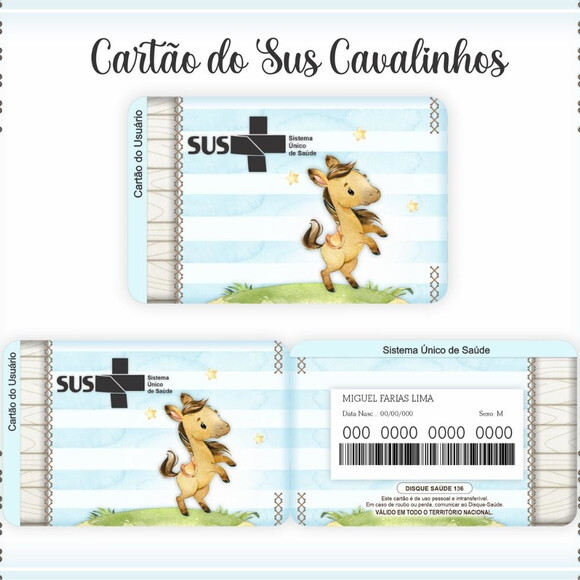 Arquivo Digital Cartão Sus Cavalinho #615