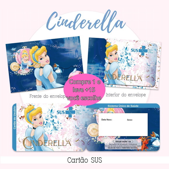 Arquivo Digital Cartão Sus Cinderela #2125
