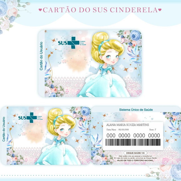 Arquivo Digital Cartão Sus Cinderela #1763