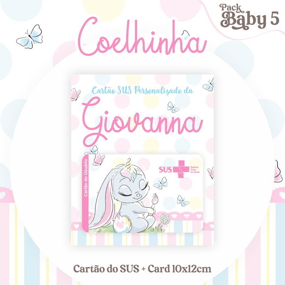 Arquivo Digital Cartão Sus Coelhinha #2231